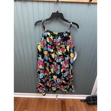 Lauren Ralph Lauren Floral Cotton Chemise Nightgown Black Multi 812748 Womens L