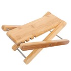 Simple Bamboo Adjustable Pedicure Foot Stool Stand Home Salon Use Foot Stool