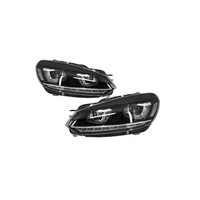 DRL U-Look Headlights For VW Golf 6 VI 08-13 LED Flowing Turning Light RHD