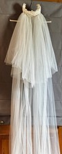 Vintage Cathedral Bridal Veil Juliet Cap Headpiece As Is
