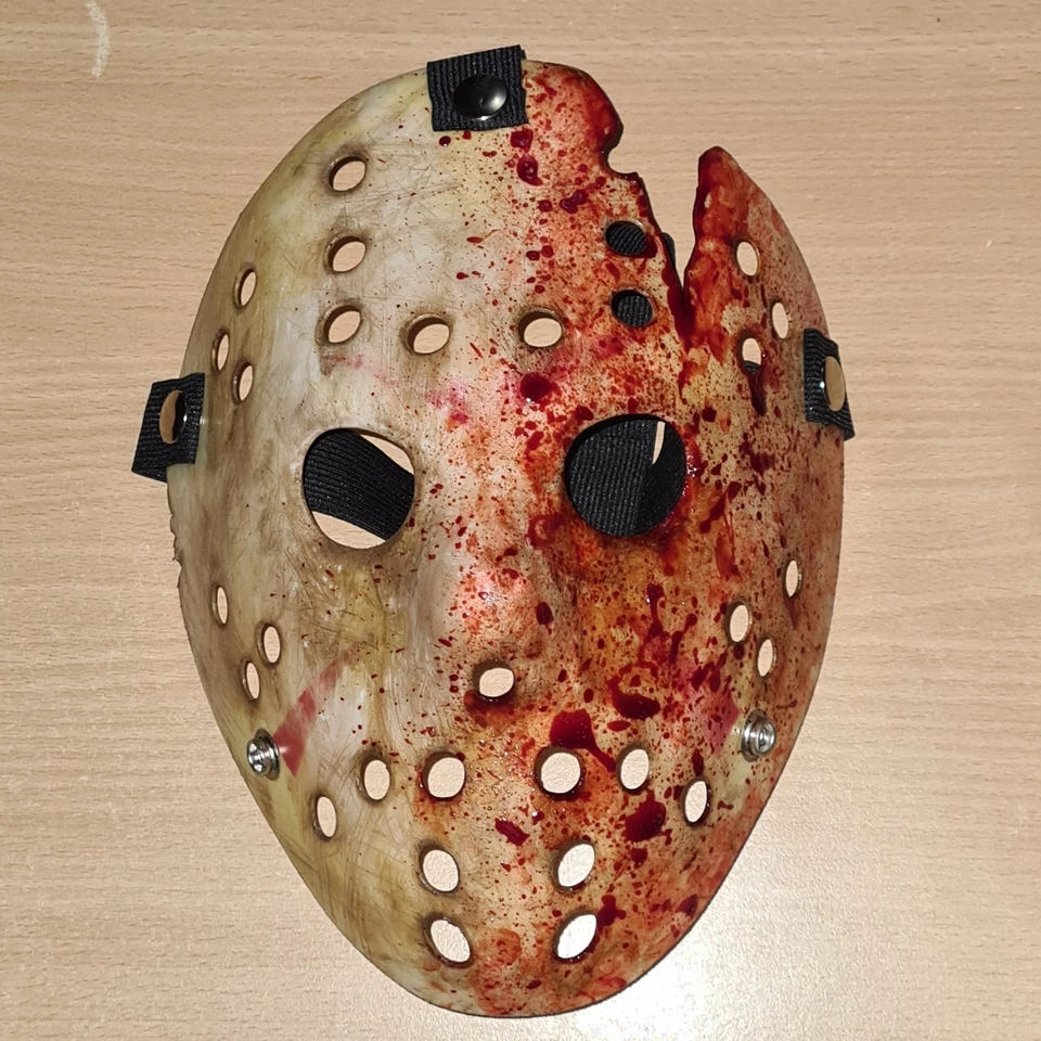 Friday The 13th Inspired Horror Hockey Mask Halloween Prop Jason Mask Hand Made - Image 3 of 4