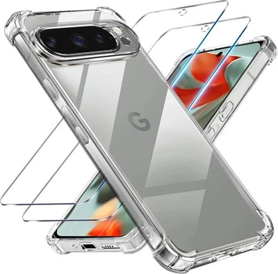 BNBUKLTD® For Google Pixel 10 10 Pro Pro XL Case,Clear Gel Phone Cover Screen Protector 9A