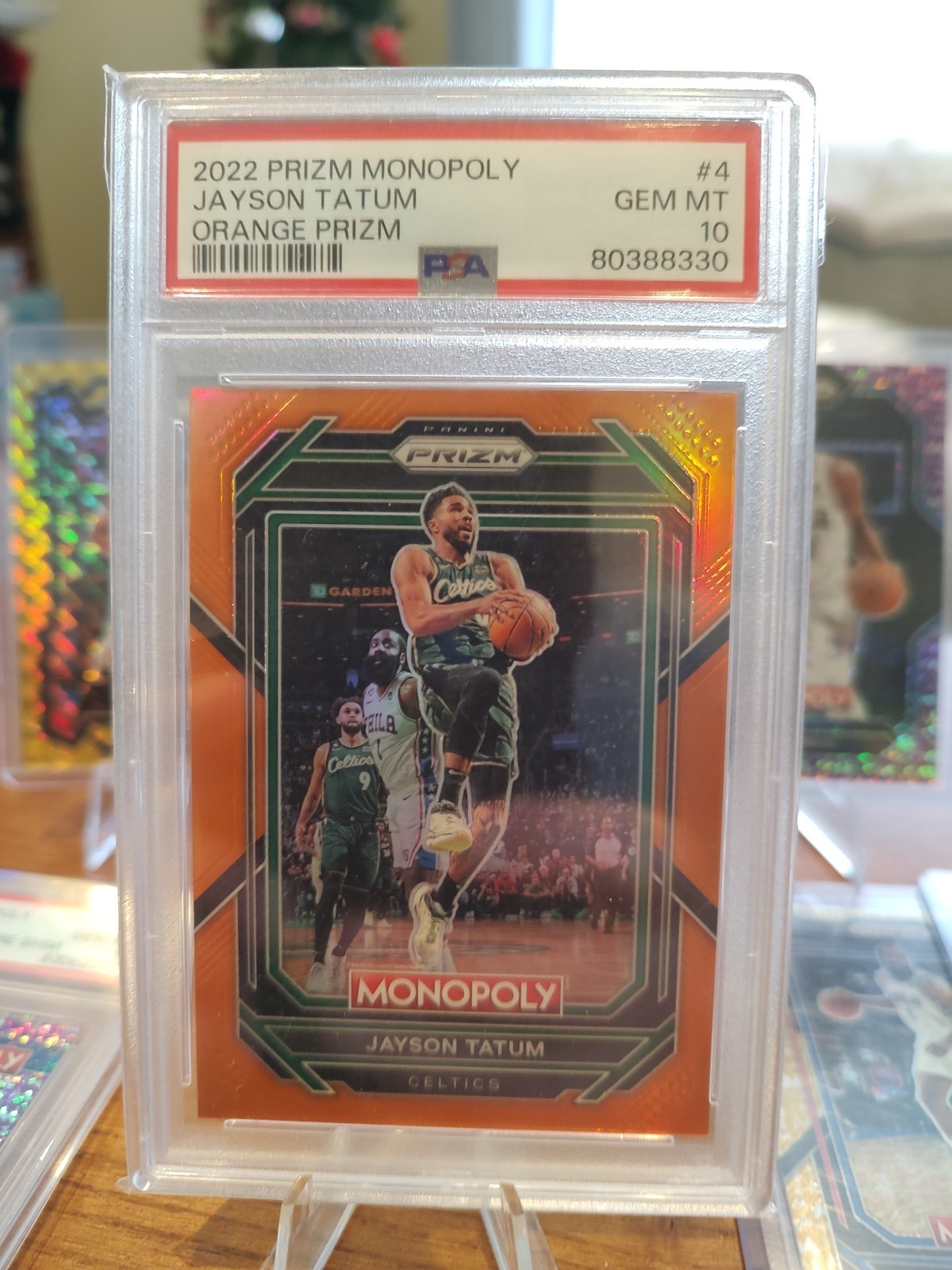 Jayson Tatum #4 Orange Monopoly Prizm /124 Low Pop