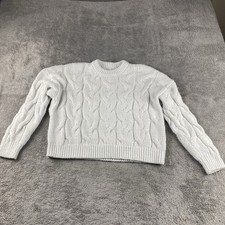 Aerie Chunky Knit Sweater Womens Small Ivory Pullover