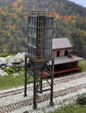 N Scale Square Industrial Silo / Hopper Bin Structure