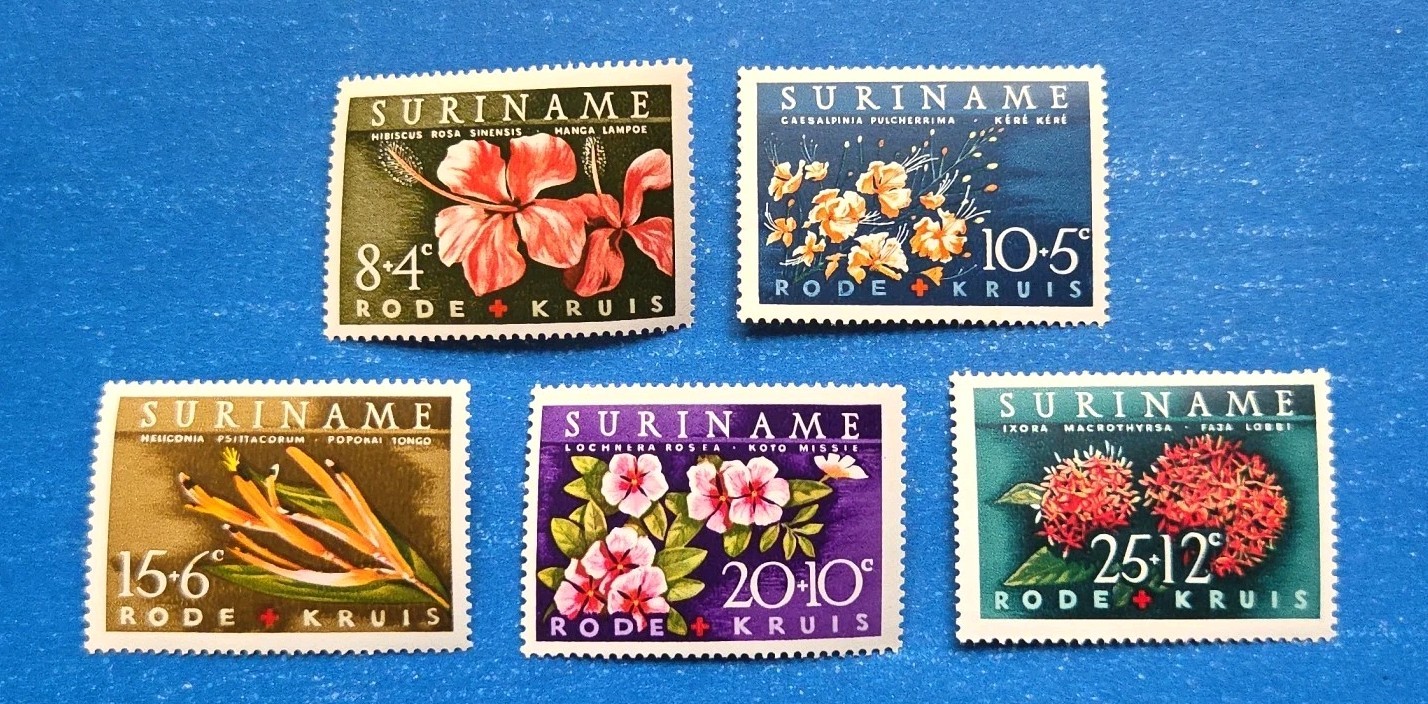 Surinam Stamps, Scott B85-B89 Complete Set MNH