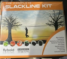 Flybold Slackline Kit W/ Training Line Tree Protectors Ratchet Protectors