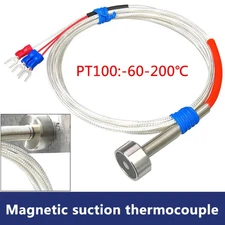 Temperature Sensor Magnetic Mount RTD PT100 High Temperature Oil Resistant Probe
