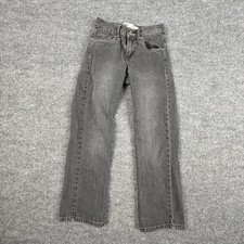 Levis 550 Jeans Boys 10 Slim Gray Relaxed Fit Tapered Denim 23x25 Casual Pants