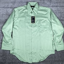 NEW JC Penney Ultressa Shirt Men's 15.5 33 Green Long Sleeve Button Up Vintage