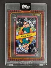 TOPPS Disney Mint Mickey Mouse Ace Spades Encased Playing Card /125 [5hk