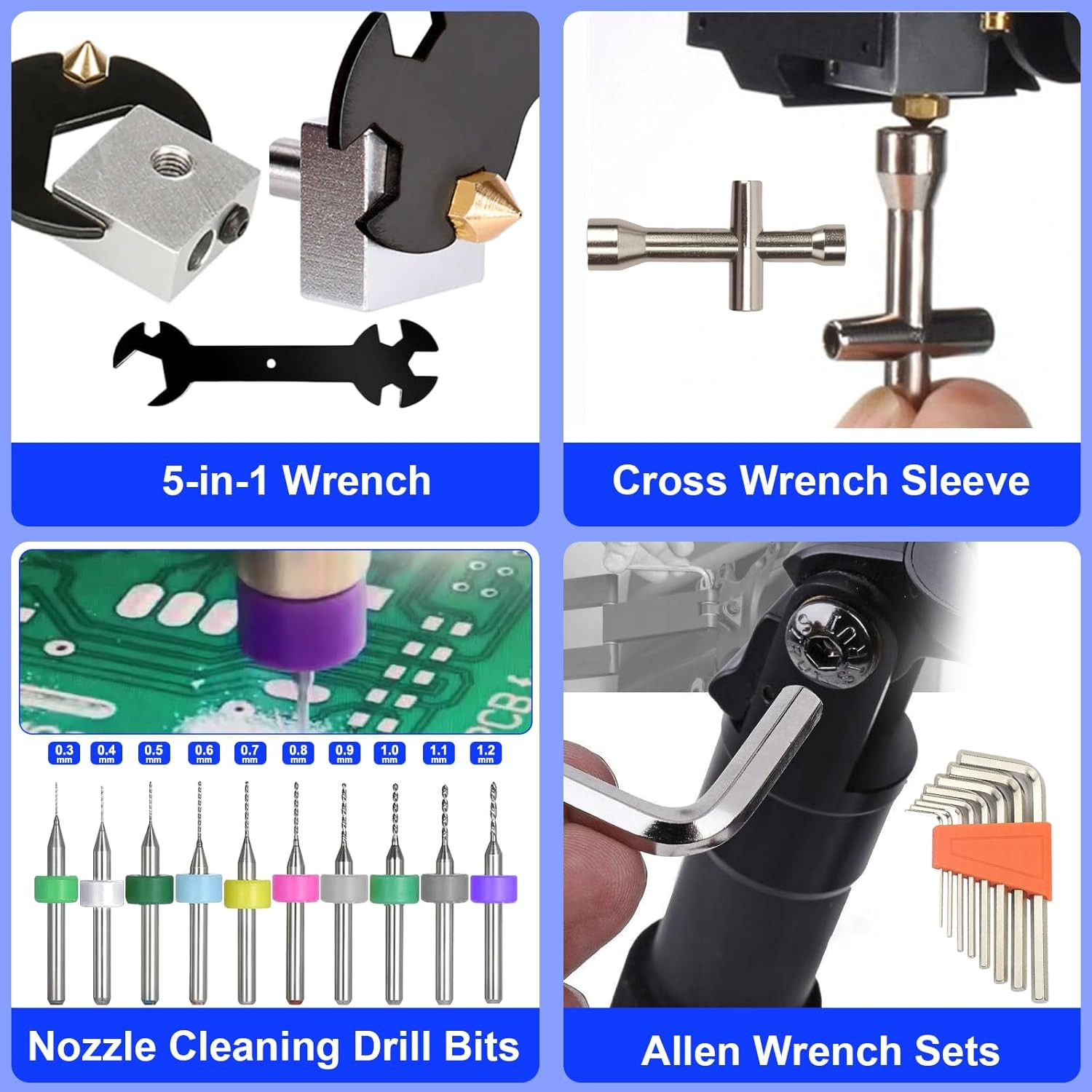 3D Drucker Werkzeug Set 154 Stück Modellbau Werkzeug Set Inklusive Reinigungs-,  - Bild 5