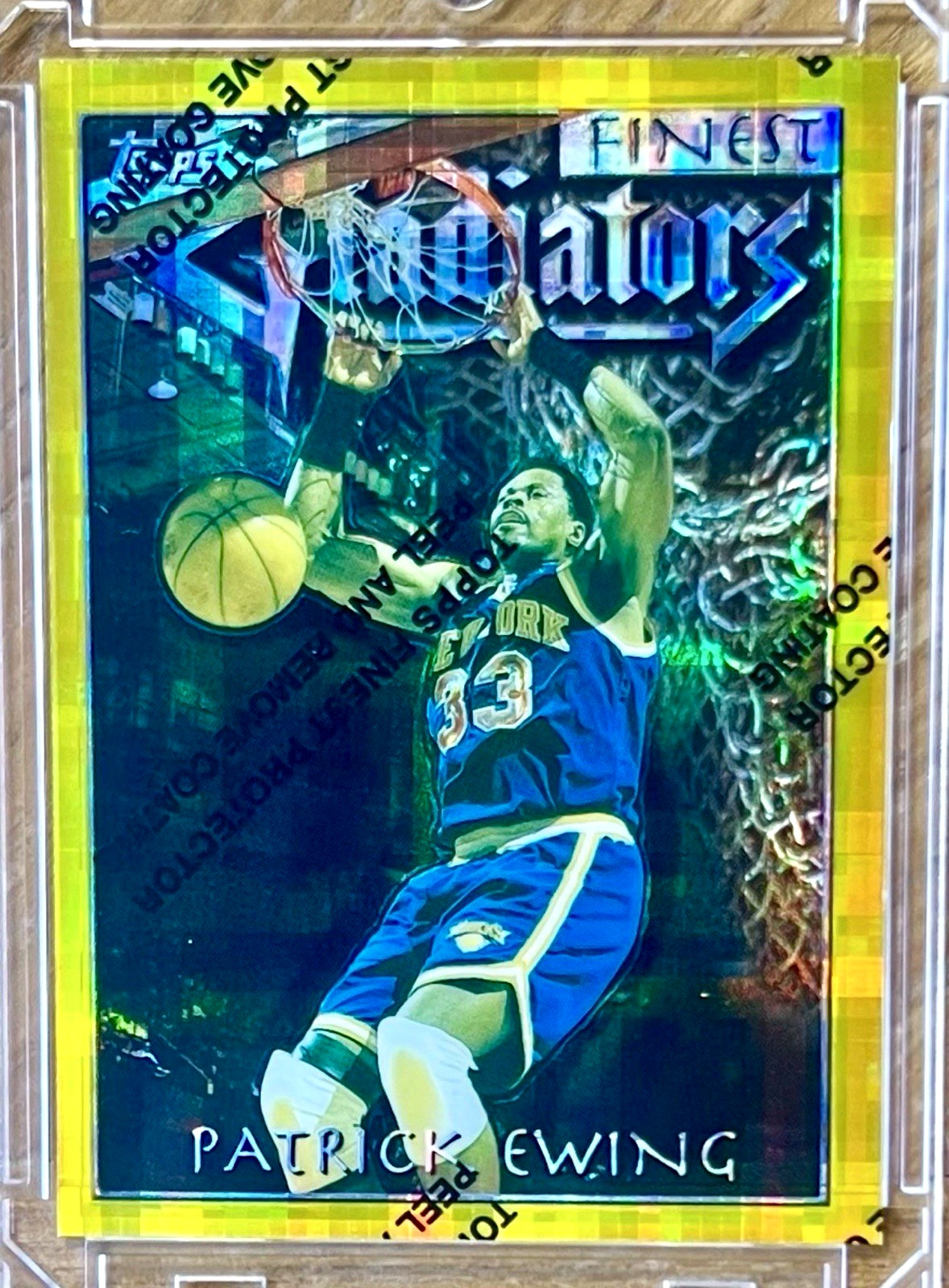 PATRICK EWING 1996-97 Topps Finest GOLD REFRACTOR #136 Theme G31 Rare NY KNICKS