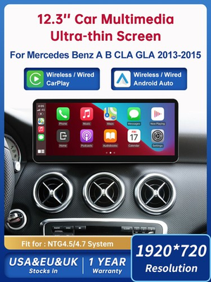 #ad Ultrahin Wireless CarPlay Touch screen Multimedia For Mercedes Benz A B CLA GLA $238.43