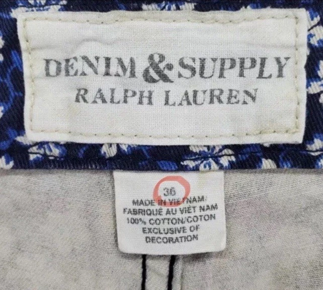 Denim Supply Ralph Lauren Shorts Men 36 (37) Floral AOP Summer Chino Tropical - Image 3 of 4