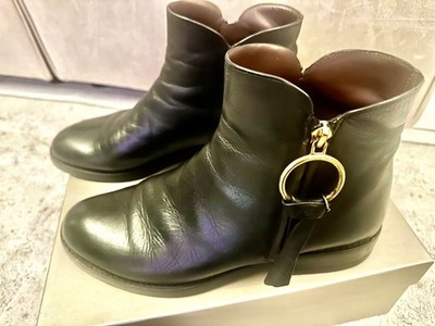 See By Chloé  Designer Stiefeletten  39 Schwarz  Stiefel Boots  gold NP 299   