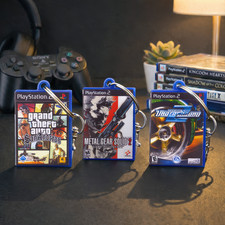 Portachiavi Custodia Gioco Miniatura PS2 - Ampia Scelta di Giochi