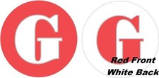 Classic Letter Balloon Red/White "G" 18" Foil Balloon Non-Packaged 