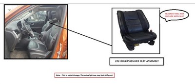 RH FRONT BLK LEA ELE SEAT OEM 13-17 BUICK ENCLAVE