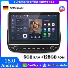 Autoradio 10.1" 6+128GB per Smart Forfour Fortwo 453 Android 15 Carplay GPS NAVI