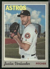2019 Topps Heritage #14 Justin Verlander 1970 Cloth Stickers