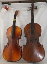 Two Antique Violins One 4/4 other 3/4 Size Sold "As-Is"