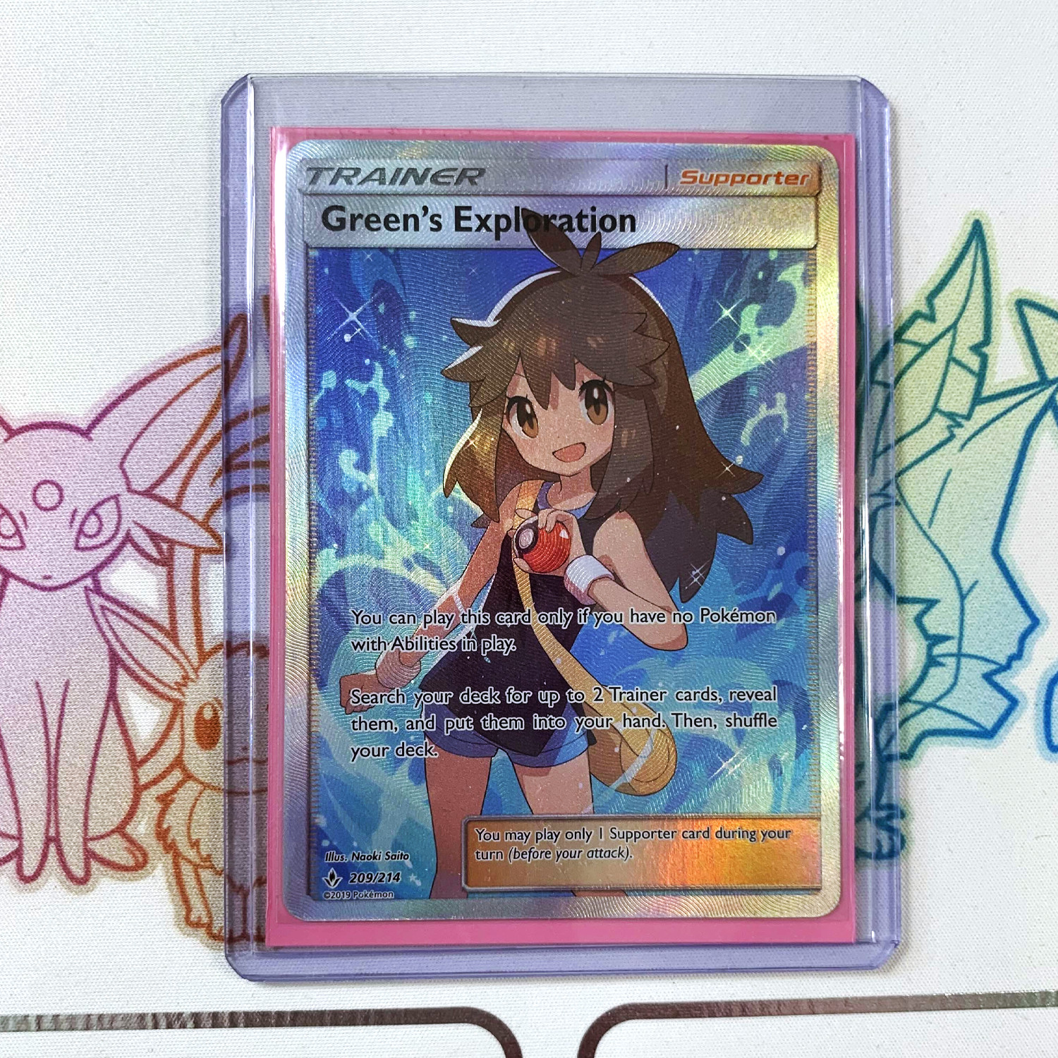 Green's Exploration (Full Art) 209/214 Sm-Unbroken Bonds Holo NM