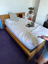 IKEA Wooden Double Bed Frame + Mattress – £140 ONO