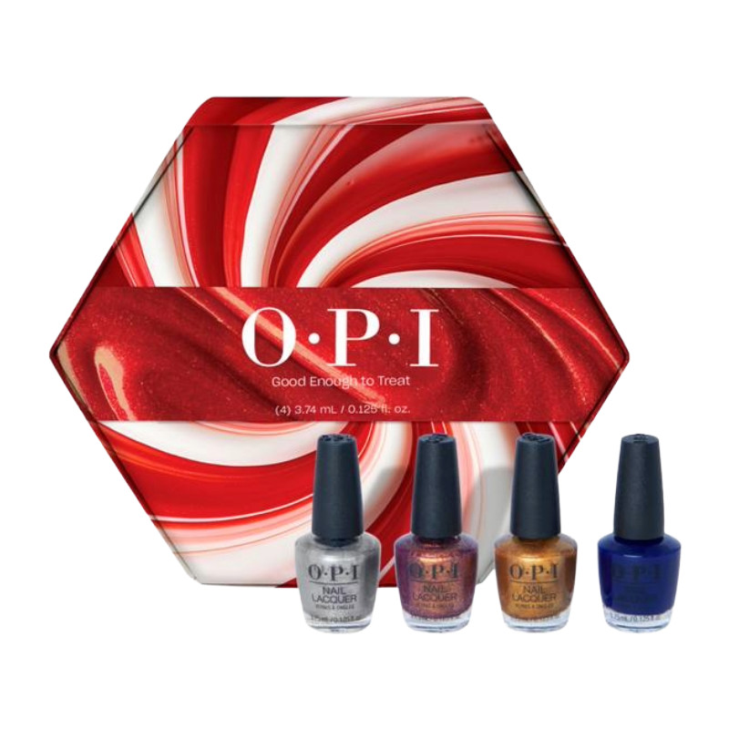 OPI Good Enough To Treat Mini Nail Polish Set 4 x 3.75ml Silver Gold Copper Blue