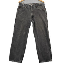 Levi  s 550 Relaxed Fit Jeans Men  s 36x29 Black Washed Denim Made In Mexico Y2K