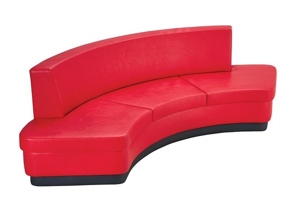 Sofa 3 Sitzer Polstersofa Rottextil Sitz Design Couch Sofas Stoff Modern-image