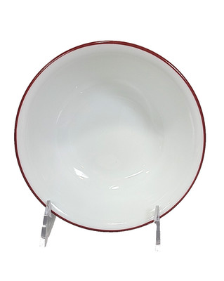 Corelle Splendor White With Red Rim Cereal Soup Bowl Set of 3 6.25''