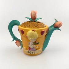 Precious Moments Vintage 1999 Mini Teapot Monthly May Enesco Avon Exclusive