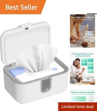 Compact Baby Wipes Warmer with One-Touch Operation and Soothing Night Light