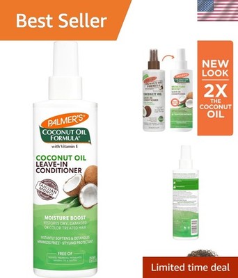 Sulfate-Free Coconut Oil Leave-In Conditioner for All Hair Types, 8.5oz Spray