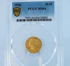 1929 P $2.5 Gold Indian Head PCGS MS 64 Quarter Eagle Graded US Coin