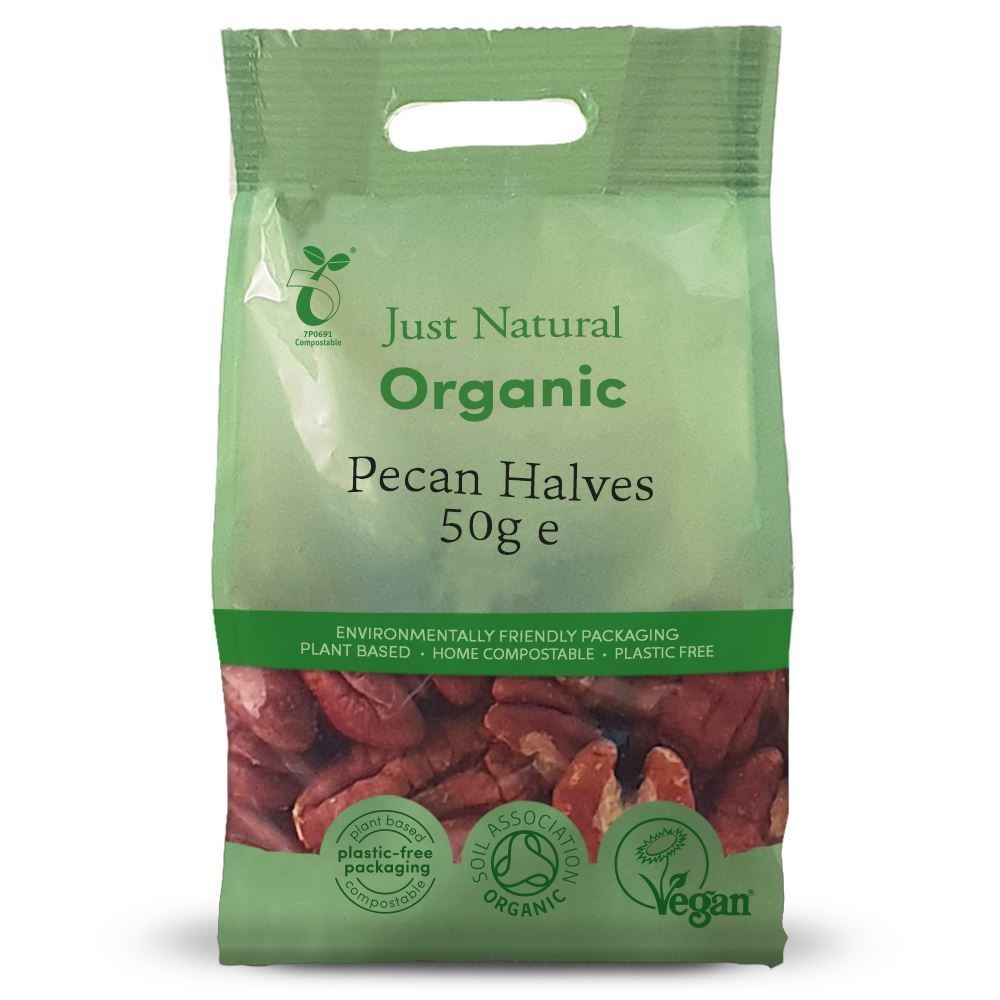 Just Natural Organic Organic Pecans Halves 50g - 2 Pack