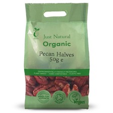 Just Natural Organic Organic Pecans Halves 50g - 2 Pack