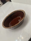 Hull Brown Drip 10 in. Pottery Oven Proof Oval Casserole Dish Vintage USA