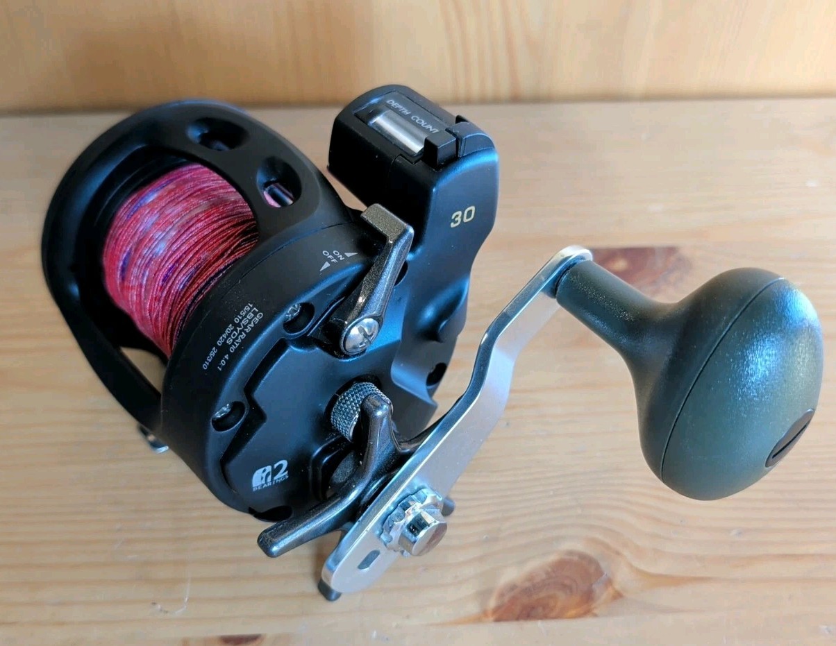 Cabela's Depthmaster III 30 Level Wind Fishing Reel W/Line Counter & Clicker