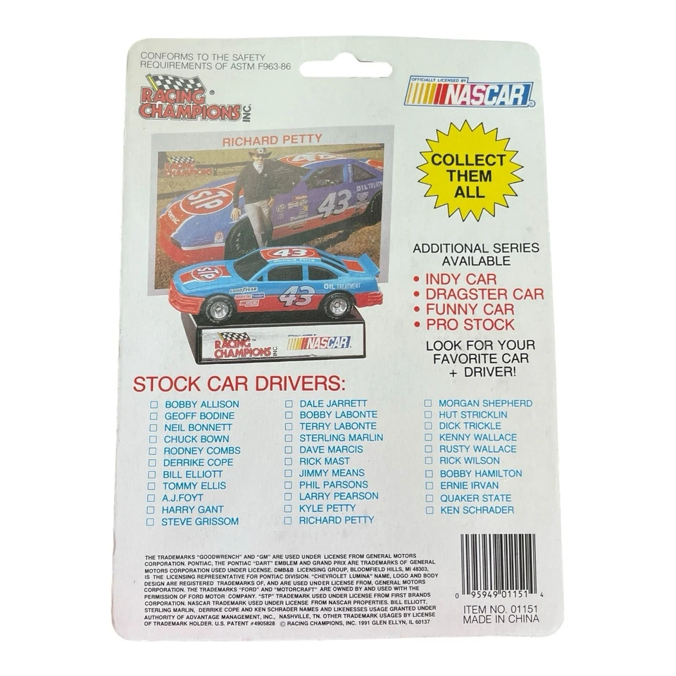 Neil Bonnett #21 Citgo Racing Champions error 1991 escala 1:64 fundido a presión Foto 2 de 2