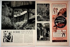 1941 Original Print Article 10x14 Vintage Herb & Coffee Ads Philip Morris