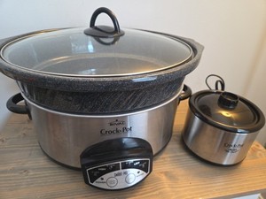 Rival SCRPE-503 Crock Pot Smart Crock Stoneware Slow Cooker 6 qt W Little Dipper