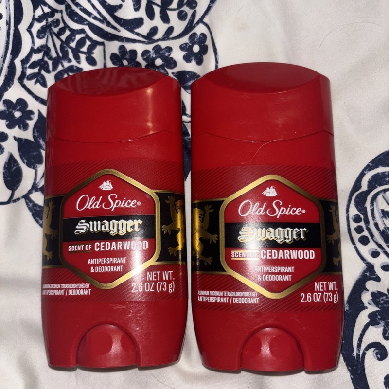 Old Spice Swagger Scent of Cedarwood Antiperspirant Deodorant 2.6 oz Lot Of 2