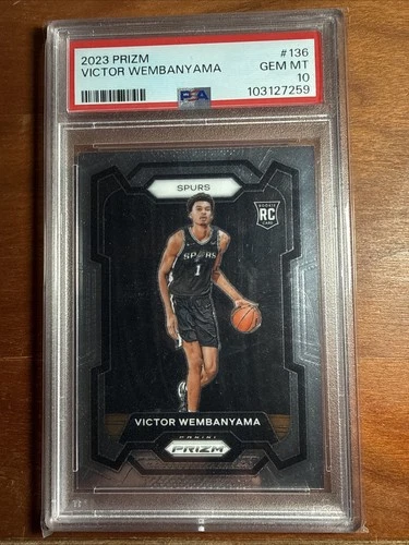 2023-24 Panini Prizm - Victor Wembanyama PSA 10 Gem MT #136 (RC) Spurs