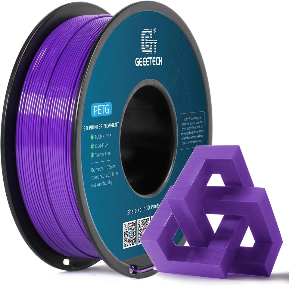 1KG 1.75MM GEEETECH Impression 3D Filament Multicolore PLA/ABS+/PETG/TPU/Résine - Photo 3/4