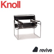 Poltrona Wassily In Pelle Nera Knoll International Di Marcel Breuer