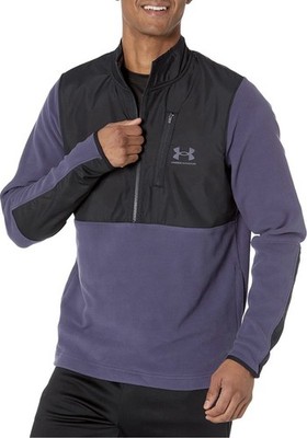 Under Armour ColdGear Infrared 1/2 Zip Pullover Purple Black Microfleece S