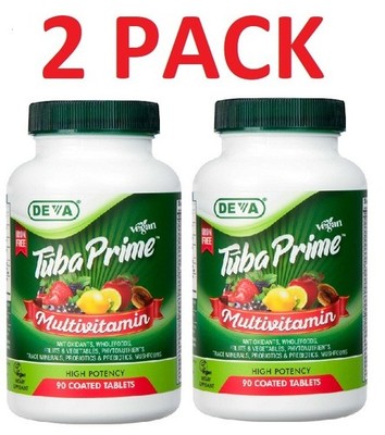 DEVA V TUBA PRIME MULTIVITAMIN&MINERAL IRON FREE 2-Pack, Best by date 11/06/2026