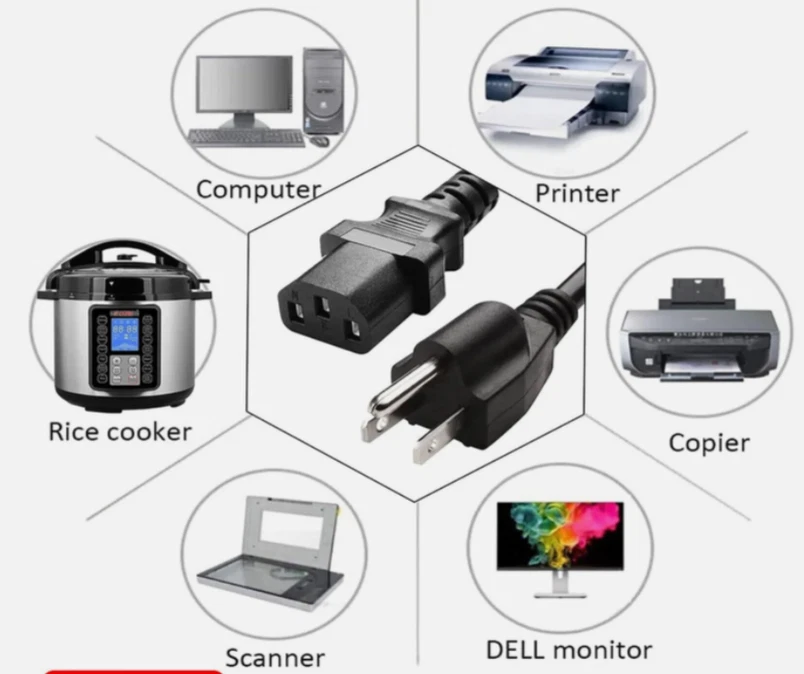 3 Prong AC Premium Power cord Standard 6 feet - Image 4 of 4